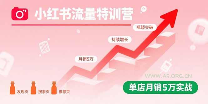 小红书流量特训营：突破流量瓶颈，实现店铺持续增长，单店月销5万实战-小红泡